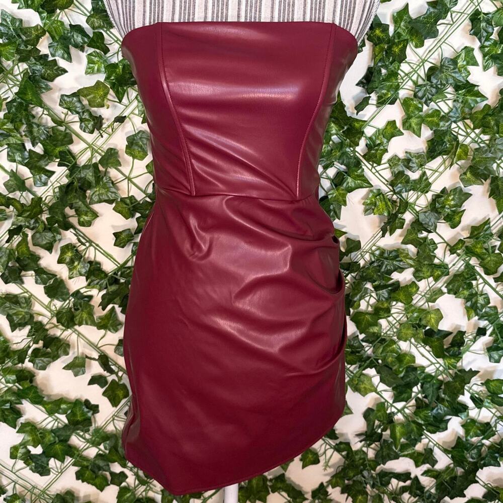 New forever21 burgundy faux leather